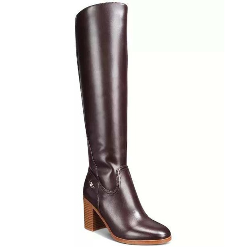 NWB‎ Gianni Bernini Odetteel Knee High Boots Brown Leather Size 8